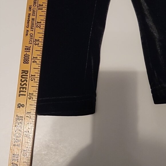 Polo Ralph Lauren Girls 2T Velour Leggings Black Soft Stretch Toddler Pants - Picture 7 of 8